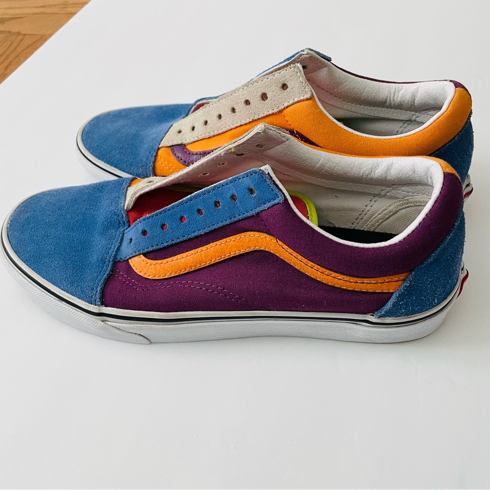 Vans Purple Blue Orange Low-Top Sneakers